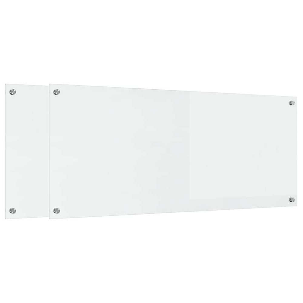 Produktbild för Köksskydd 2 pcs Transparent 120 x 50 cm härdat glas