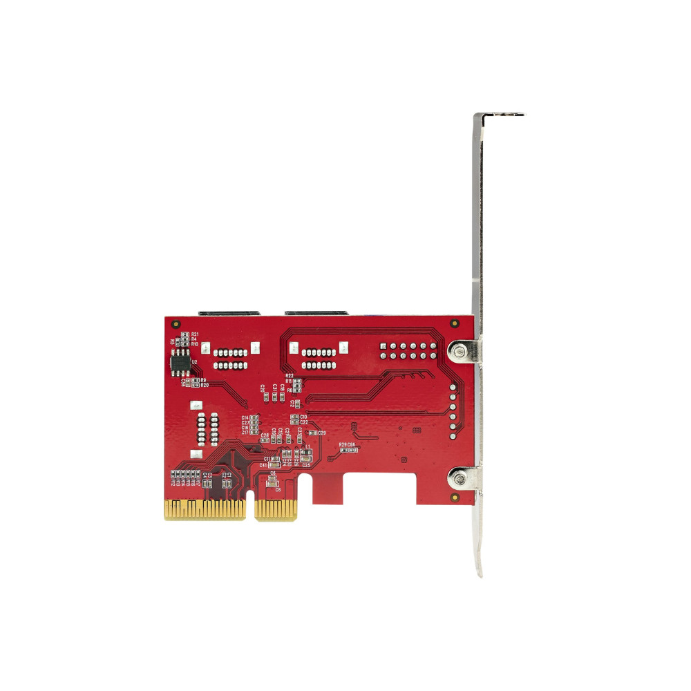 Produktbild för StarTech.com SATA PCIe-kort - 6-portars PCIe SATA-expansionskort - 6 Gbps - Lågprofilfäste - Staplade SATA-kontakter - ASM1166 Non-Raid - PCI Express till SATA-omvandlare - kontrollerkort - SATA 6Gb/s - PCIe 3.0 x4