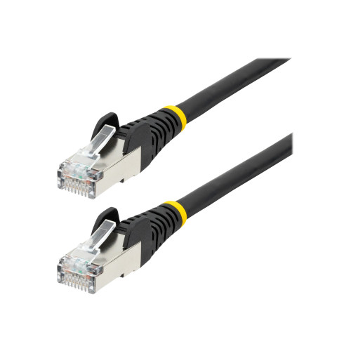 StarTech.com StarTech.com 7m CAT6a Ethernet Cable - Black - Low Smoke Zero Halogen (LSZH) - 10GbE 500MHz 100W PoE++ Snagless RJ-45 w/Strain Reliefs S/FTP Network Patch Cord - patch-kabel - 7 m - svart