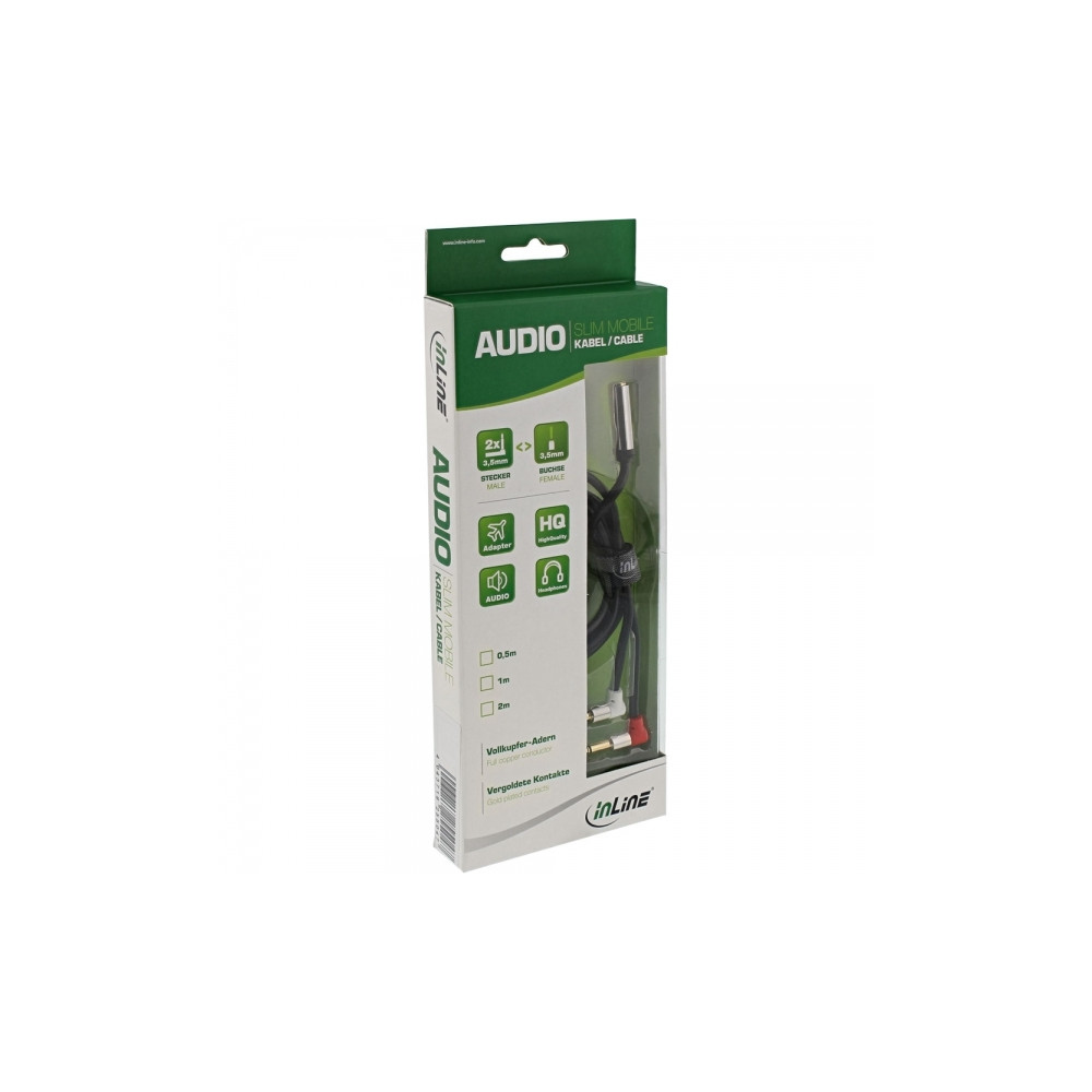 Produktbild för InLine Slim - hörlursadapter - 15 cm
