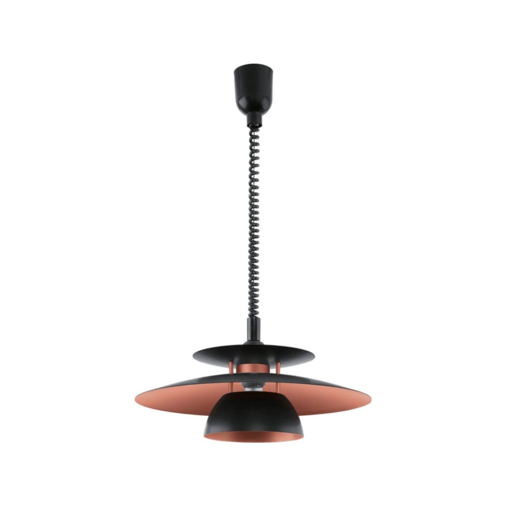 Produktbild för Eglo Brenda - hängande lampa - E27 - svart, koppar