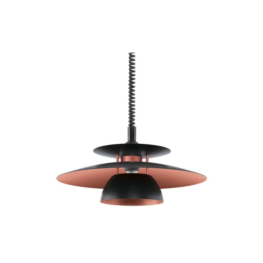 Produktbild för Eglo Brenda - hängande lampa - E27 - svart, koppar