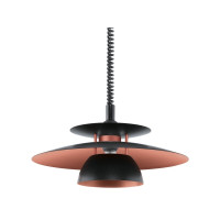 Produktbild för Eglo Brenda - hängande lampa - E27 - svart, koppar