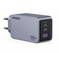 Produktbild för Ugreen Nexode Pro series strömadapter - GaN - 2 x USB-C, USB - 100 Watt