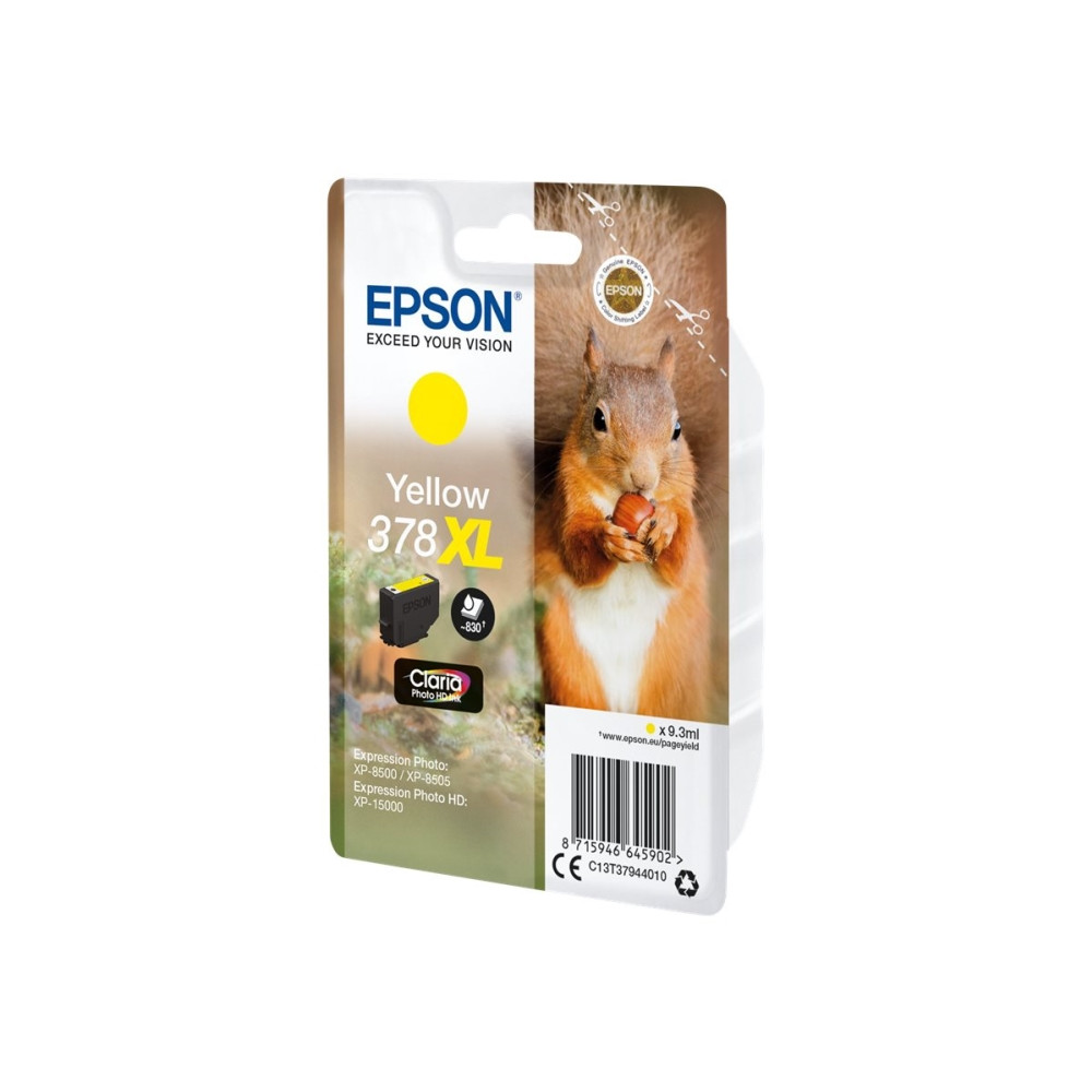 Produktbild för Epson 378XL - XL - gul - original - bläckpatron
