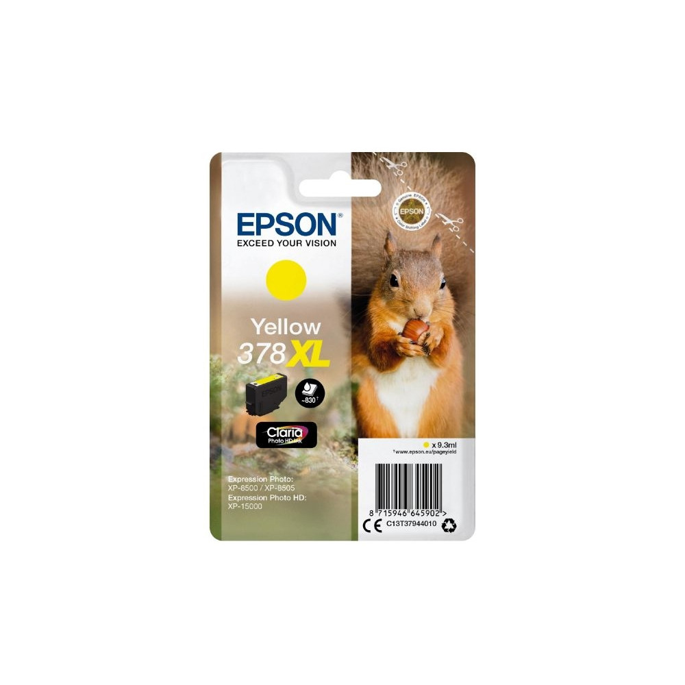 Produktbild för Epson 378XL - XL - gul - original - bläckpatron