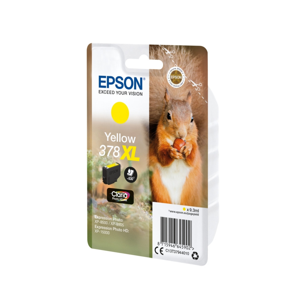Produktbild för Epson 378XL - XL - gul - original - bläckpatron