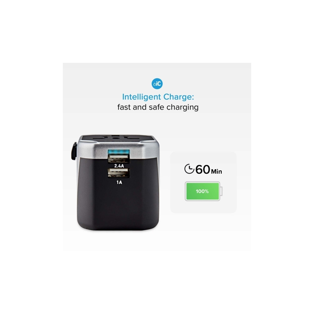 Produktbild för SBS strömadapter - 2 x USB - 12 Watt