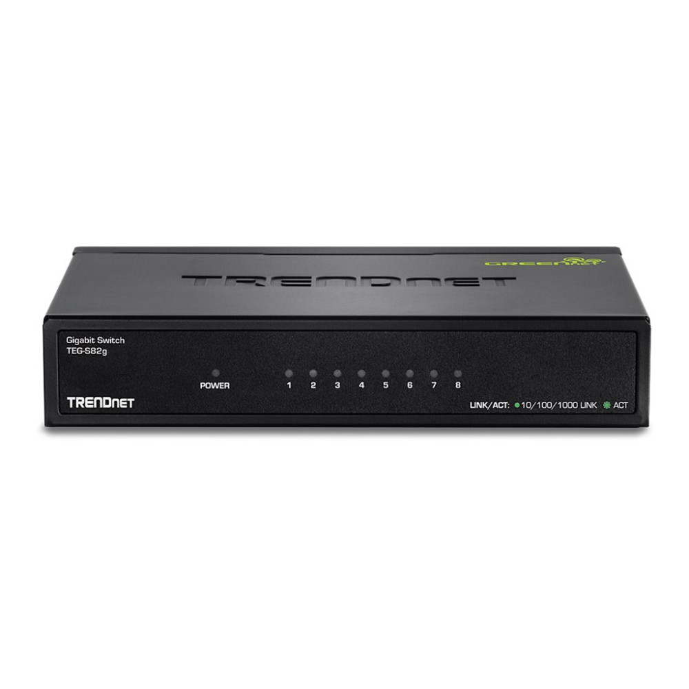 Produktbild för TRENDnet TEG S82g 8-Port Gigabit GREENnet Switch - switch - 8 portar - TAA-kompatibel