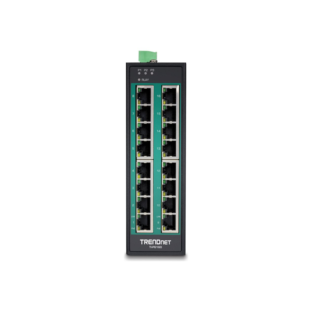 Produktbild för TRENDnet TI-PG160 - switch - 16 portar - ohanterad - TAA-kompatibel