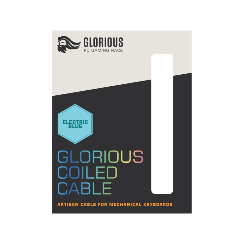 Produktbild för USB-kabel Glorious USB-A till USB-C 1,36 m ljusblå (GLO-CBL-...