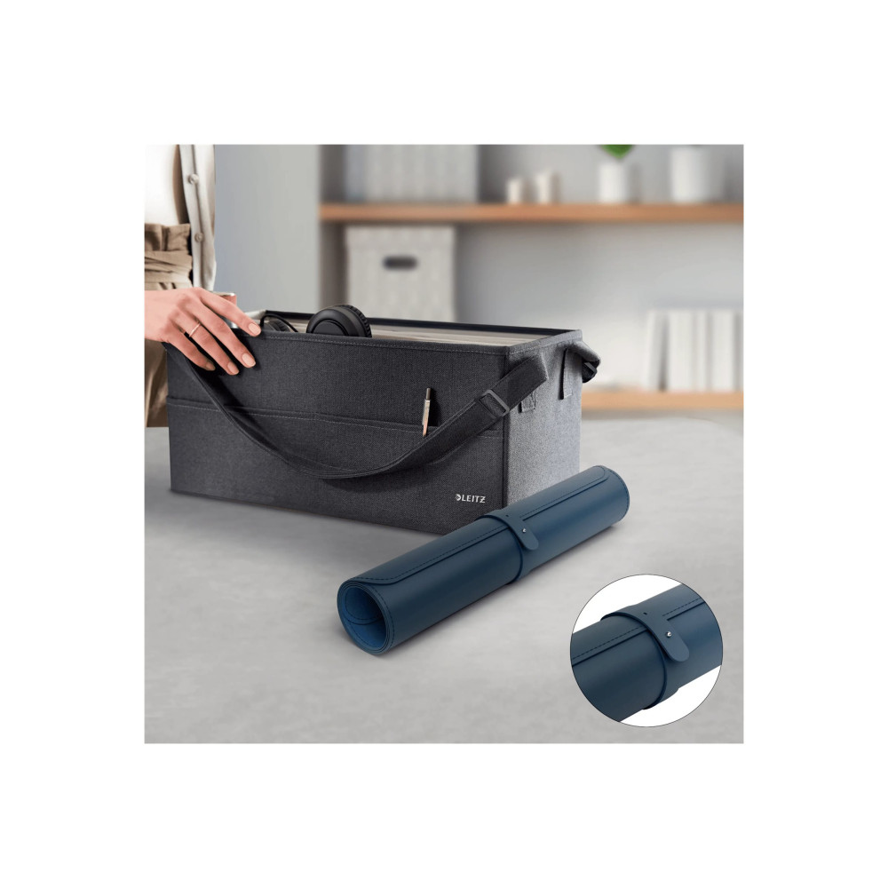 Produktbild för Leitz Large - skrivbordsstöd - 80 x 40 cm - midnattsblå
