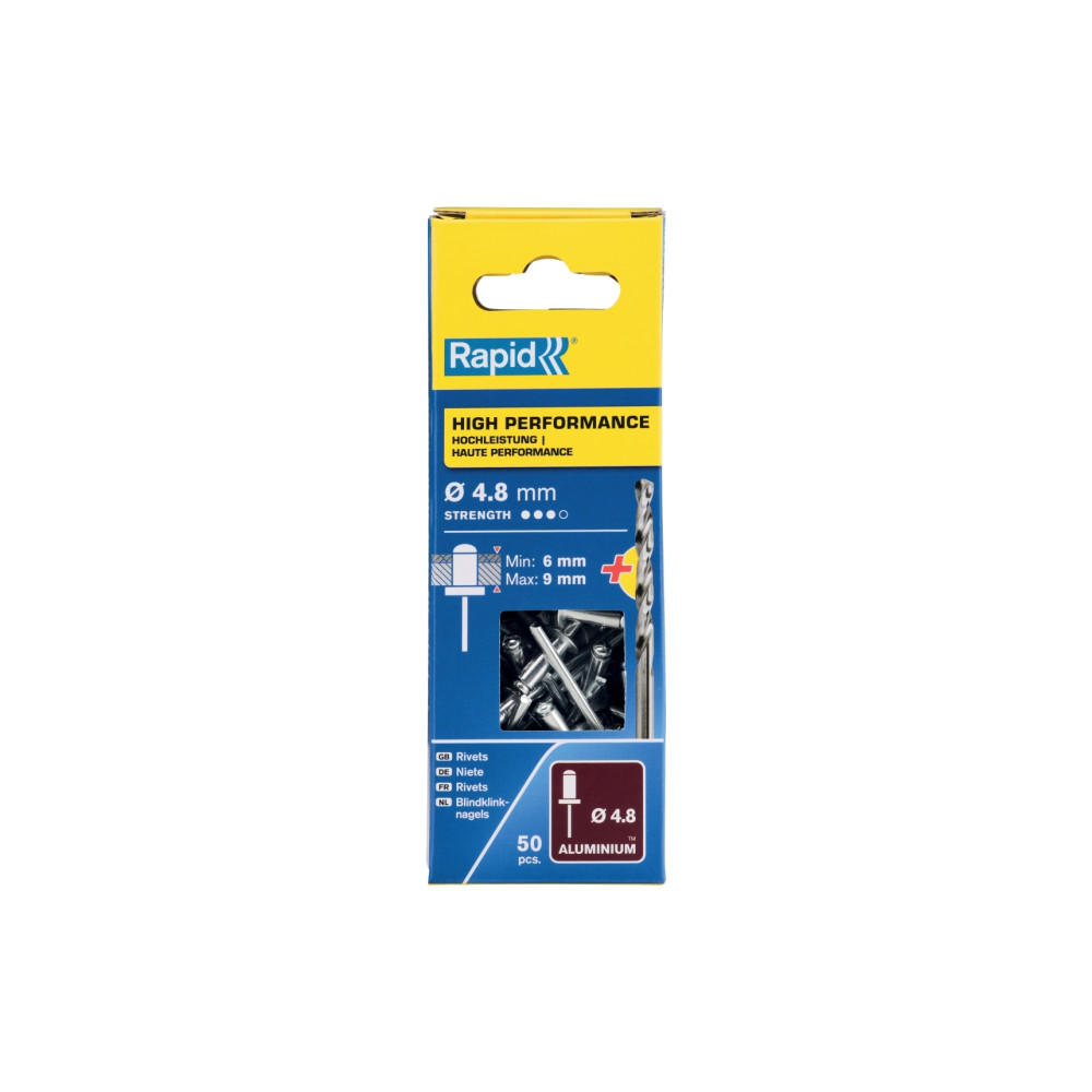 Produktbild för Rapid High performance blindnit Ø4,8 x 12 mm, Blindnit, Rost...