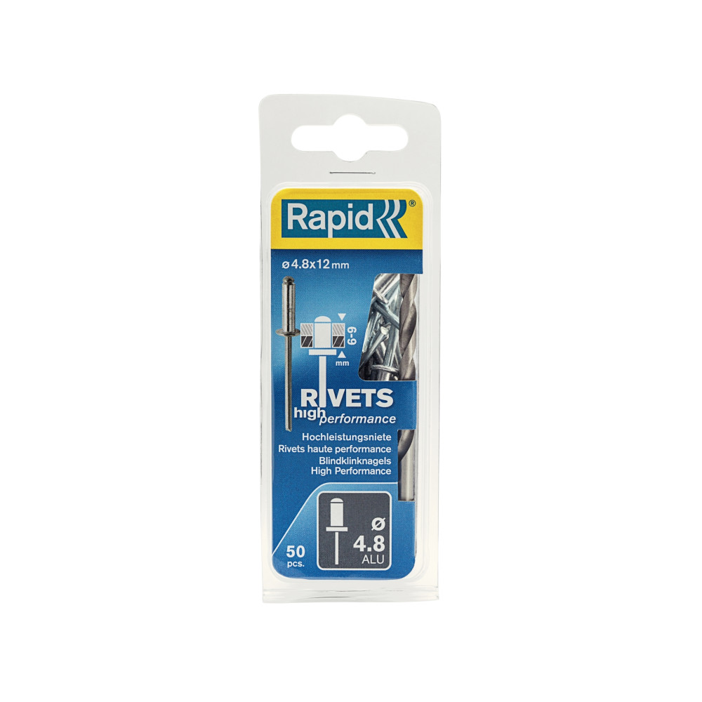 Produktbild för Rapid High performance blindnit Ø4,8 x 12 mm, Blindnit, Rost...