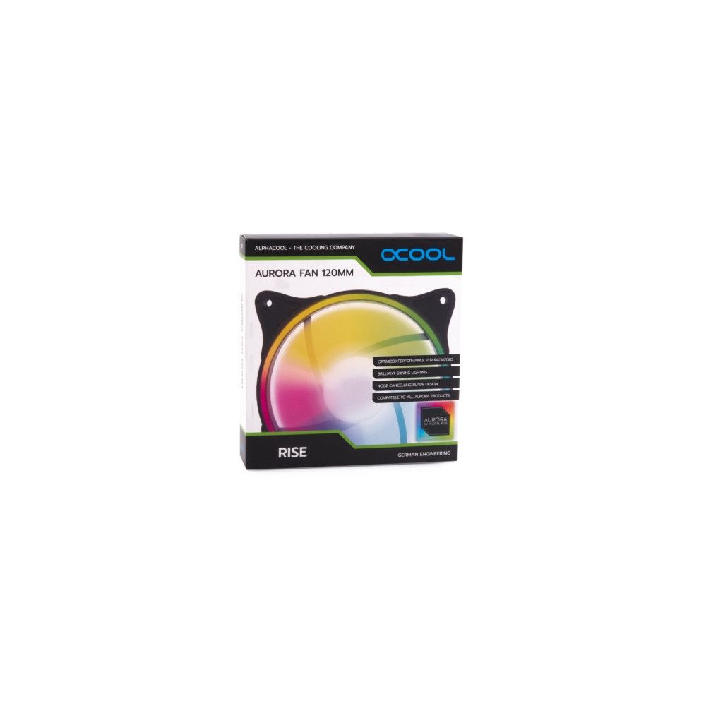 Produktbild för Alphacool Rise Aurora, Fan, 12 cm, 2500 RPM, 30 dB, 49,9 dB,...