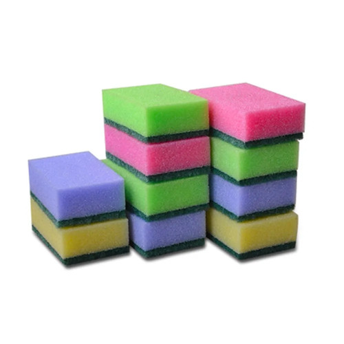 Multi Svamp multi mini 9x6 cm assorterade färger med grön diskskur...