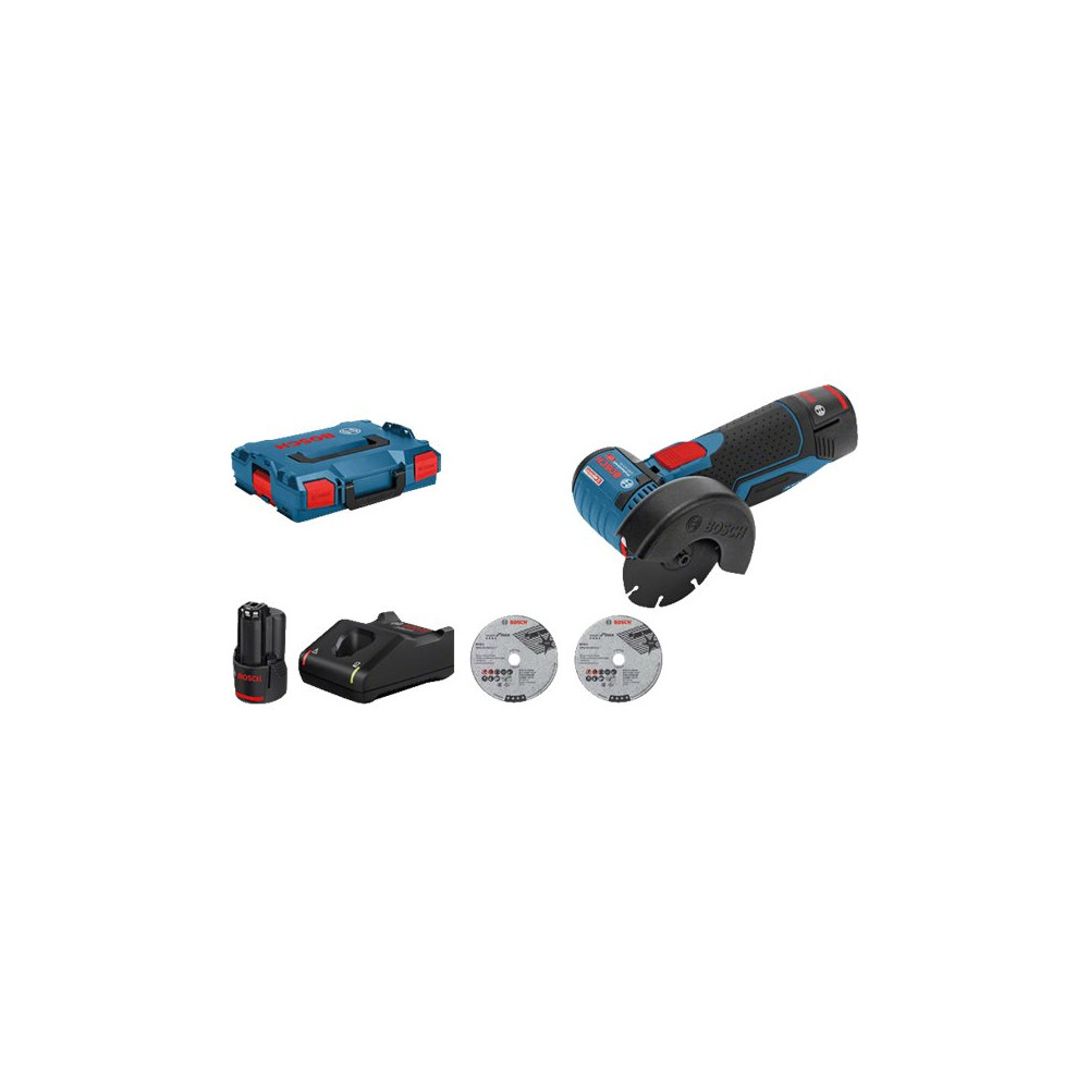Produktbild för Bosch GWS 12V-76 Professional - vinkelslip - 76 mm - 2 batterier