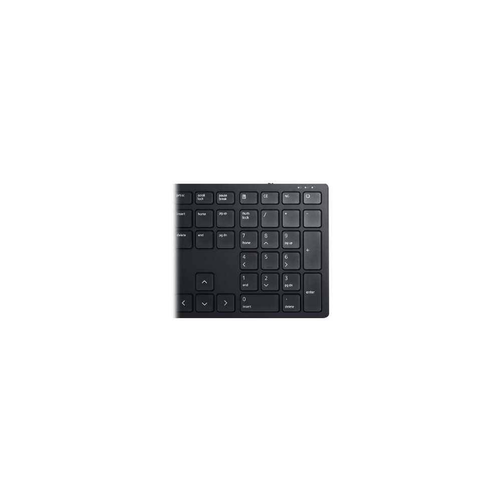 Produktbild för Dell Pro Keyboard and Mouse KM5221W - Retail Box - sats med tangentbord och mus - QWERTY - USA, internationellt - svart Inmatningsenhet