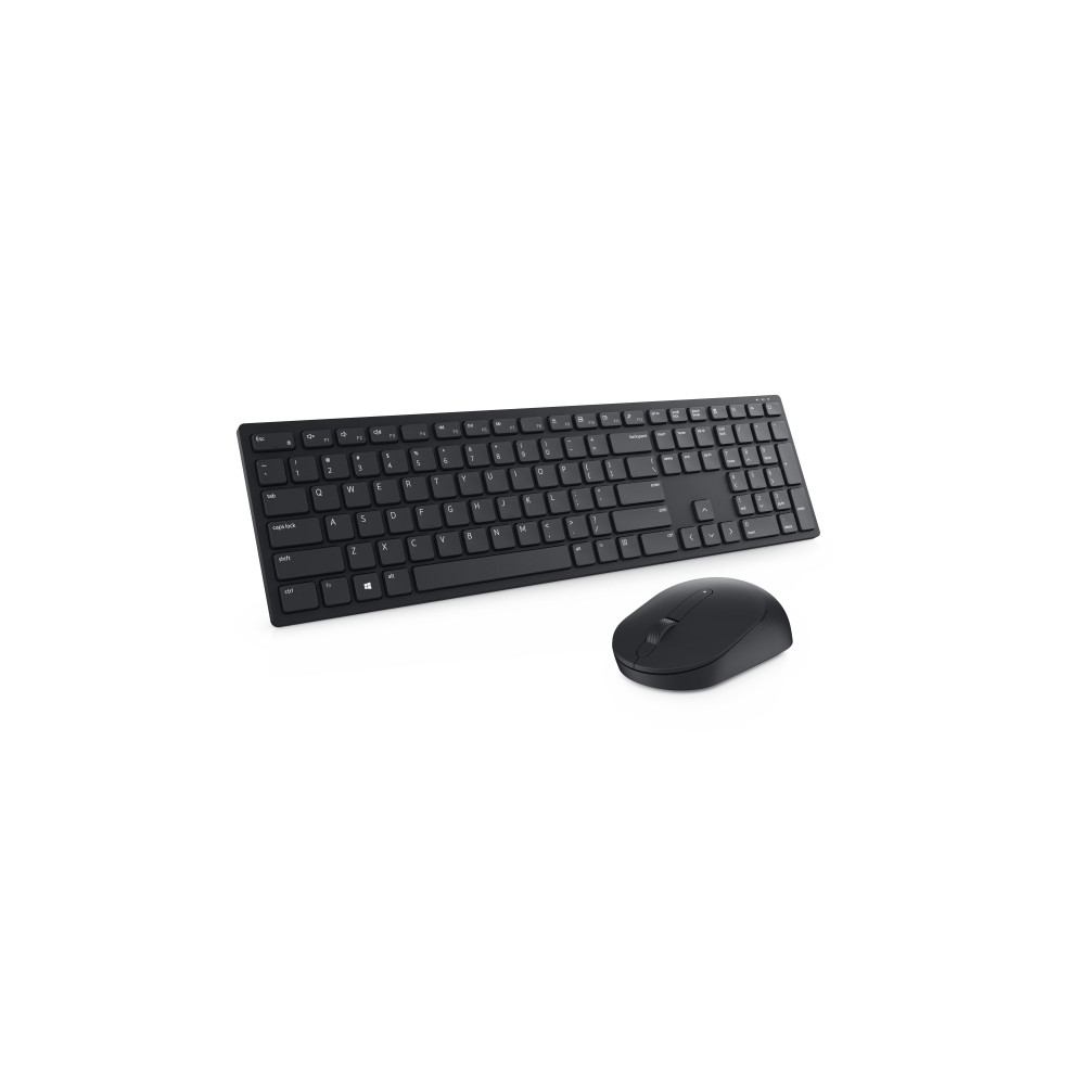 Produktbild för Dell Pro Keyboard and Mouse KM5221W - Retail Box - sats med tangentbord och mus - QWERTY - USA, internationellt - svart Inmatningsenhet