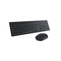 Produktbild för Dell Pro Keyboard and Mouse KM5221W - Retail Box - sats med tangentbord och mus - QWERTY - USA, internationellt - svart Inmatningsenhet