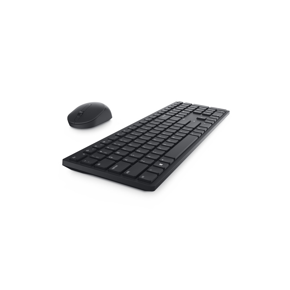 Produktbild för Dell Pro Keyboard and Mouse KM5221W - Retail Box - sats med tangentbord och mus - QWERTY - USA, internationellt - svart Inmatningsenhet