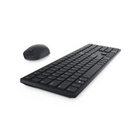 Produktbild för Dell Pro Keyboard and Mouse KM5221W - Retail Box - sats med tangentbord och mus - QWERTY - USA, internationellt - svart Inmatningsenhet