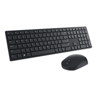 Produktbild för Dell Pro Keyboard and Mouse KM5221W - Retail Box - sats med tangentbord och mus - QWERTY - USA, internationellt - svart Inmatningsenhet