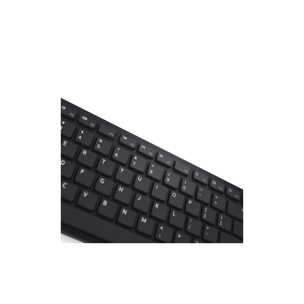 Produktbild för Dell Pro Keyboard and Mouse KM5221W - Retail Box - sats med tangentbord och mus - QWERTY - USA, internationellt - svart Inmatningsenhet