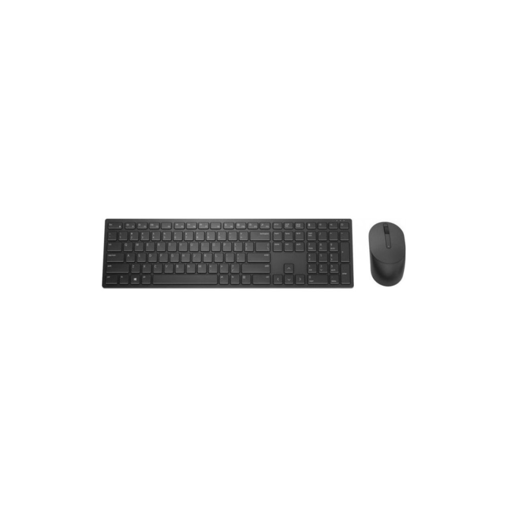 Produktbild för Dell Pro Keyboard and Mouse KM5221W - Retail Box - sats med tangentbord och mus - QWERTY - USA, internationellt - svart Inmatningsenhet