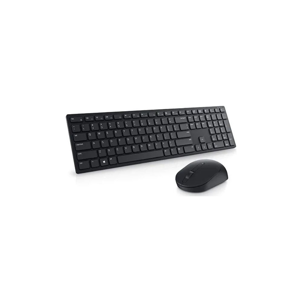Produktbild för Dell Pro Keyboard and Mouse KM5221W - Retail Box - sats med tangentbord och mus - QWERTY - USA, internationellt - svart Inmatningsenhet