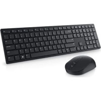 Produktbild för Dell Pro Keyboard and Mouse KM5221W - Retail Box - sats med tangentbord och mus - QWERTY - USA, internationellt - svart Inmatningsenhet