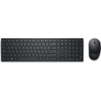 Produktbild för Dell Pro Keyboard and Mouse KM5221W - Retail Box - sats med tangentbord och mus - QWERTY - USA, internationellt - svart Inmatningsenhet