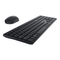 Produktbild för Dell Pro Keyboard and Mouse KM5221W - Retail Box - sats med tangentbord och mus - QWERTY - USA, internationellt - svart Inmatningsenhet