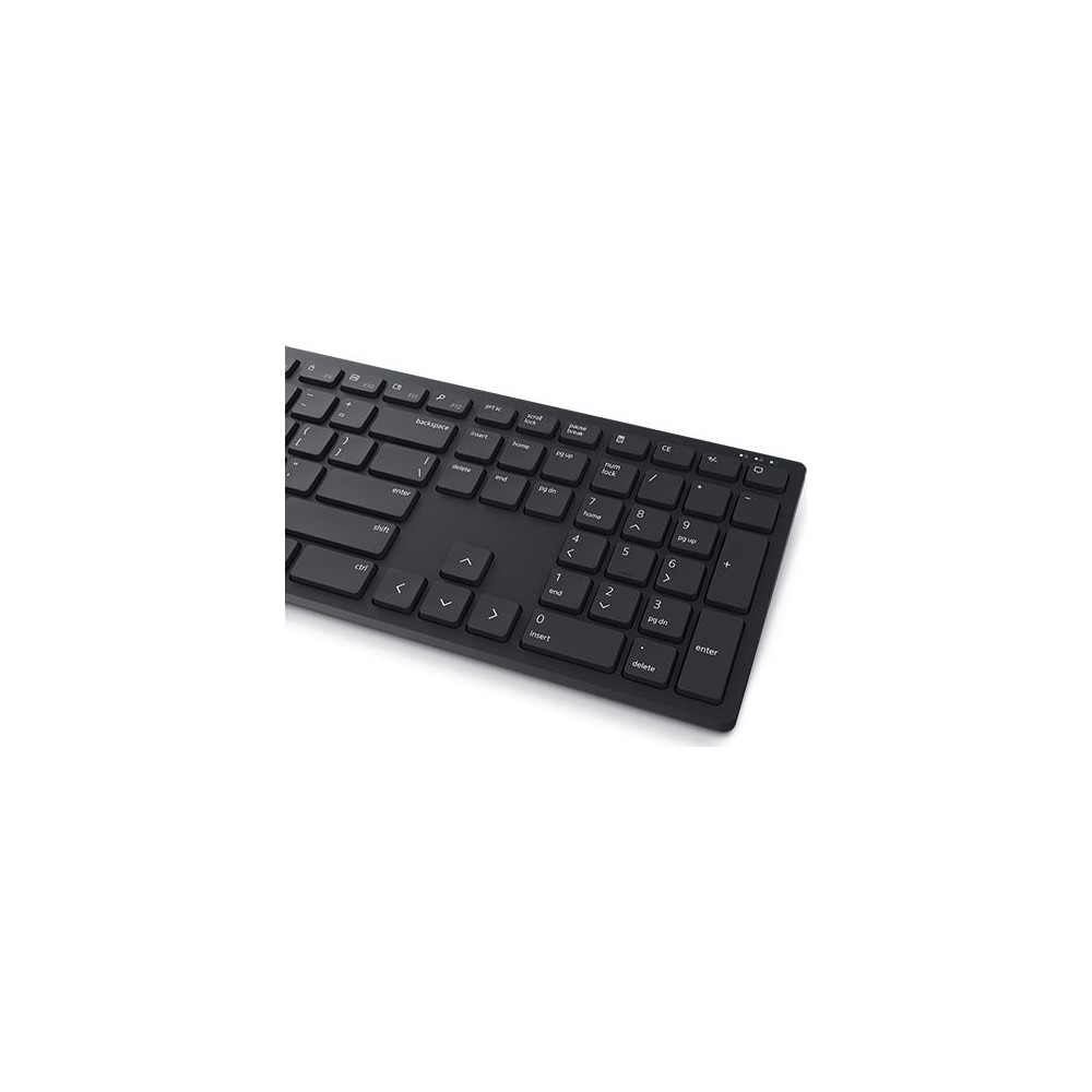 Produktbild för Dell Pro Keyboard and Mouse KM5221W - Retail Box - sats med tangentbord och mus - QWERTY - USA, internationellt - svart Inmatningsenhet