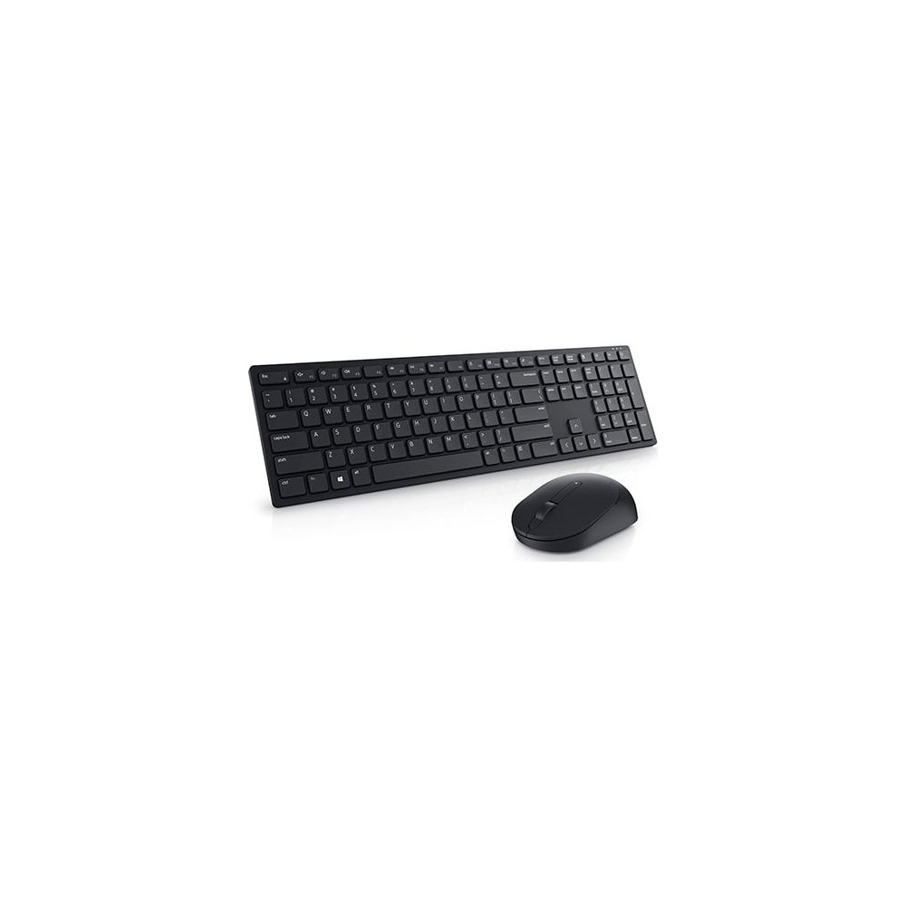 Produktbild för Dell Pro Keyboard and Mouse KM5221W - Retail Box - sats med tangentbord och mus - QWERTY - USA, internationellt - svart Inmatningsenhet