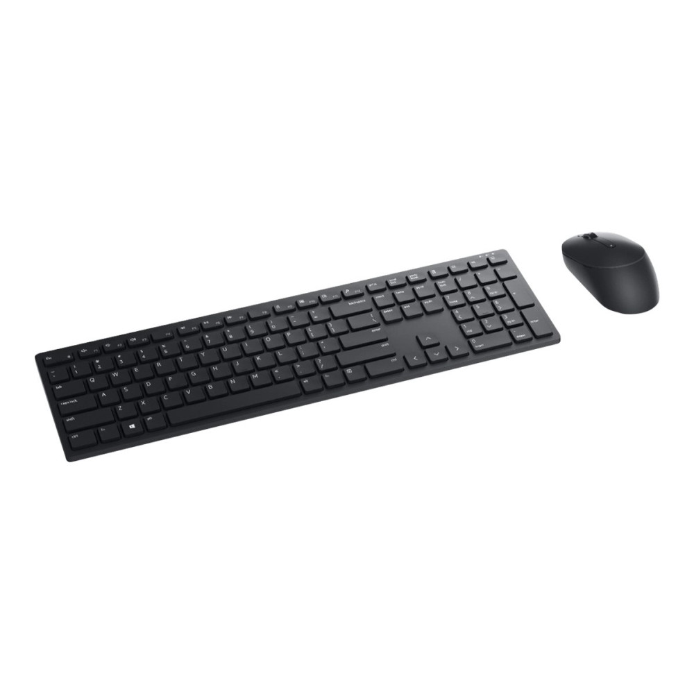 Produktbild för Dell Pro Keyboard and Mouse KM5221W - Retail Box - sats med tangentbord och mus - QWERTY - USA, internationellt - svart Inmatningsenhet
