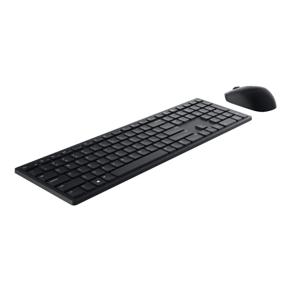 Produktbild för Dell Pro Keyboard and Mouse KM5221W - Retail Box - sats med tangentbord och mus - QWERTY - USA, internationellt - svart Inmatningsenhet