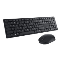 Produktbild för Dell Pro Keyboard and Mouse KM5221W - Retail Box - sats med tangentbord och mus - QWERTY - USA, internationellt - svart Inmatningsenhet