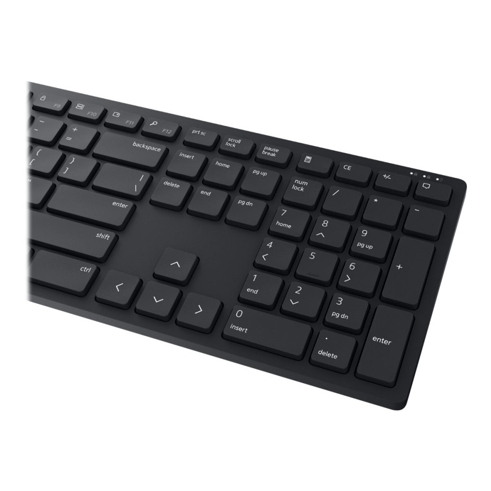 Produktbild för Dell Pro Keyboard and Mouse KM5221W - Retail Box - sats med tangentbord och mus - QWERTY - USA, internationellt - svart Inmatningsenhet