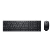 Produktbild för Dell Pro Keyboard and Mouse KM5221W - Retail Box - sats med tangentbord och mus - QWERTY - USA, internationellt - svart Inmatningsenhet
