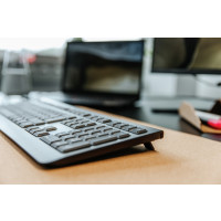 Produktbild för CHERRY KW 3000 - tangentbord - QWERTY - USA med eurosymbol - svart Inmatningsenhet