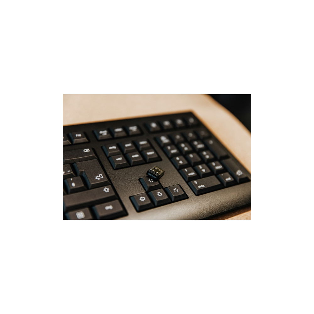 Produktbild för CHERRY KW 3000 - tangentbord - QWERTY - USA med eurosymbol - svart Inmatningsenhet
