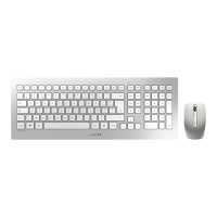 Produktbild för CHERRY DW 8000 - sats med tangentbord och mus - fransk - vit, silver Inmatningsenhet