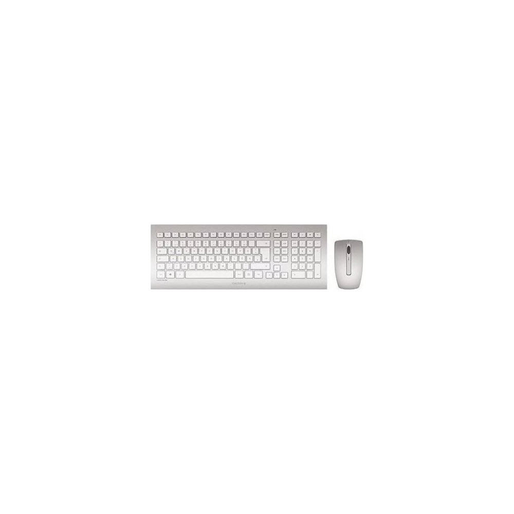 Produktbild för CHERRY DW 8000 - sats med tangentbord och mus - fransk - vit, silver Inmatningsenhet