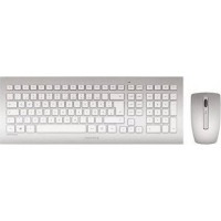 Produktbild för CHERRY DW 8000 - sats med tangentbord och mus - fransk - vit, silver Inmatningsenhet