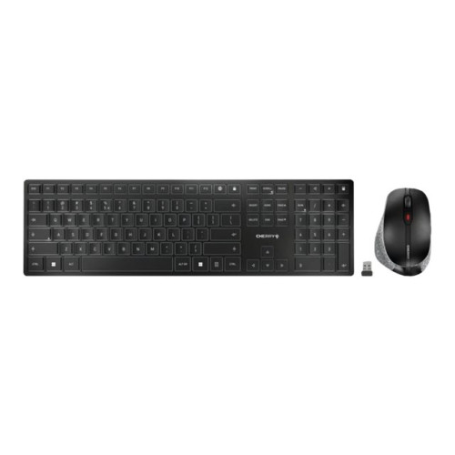CHERRY CHERRY DW 9500 SLIM - sats med tangentbord och mus - spansk - grå, svart Inmatningsenhet