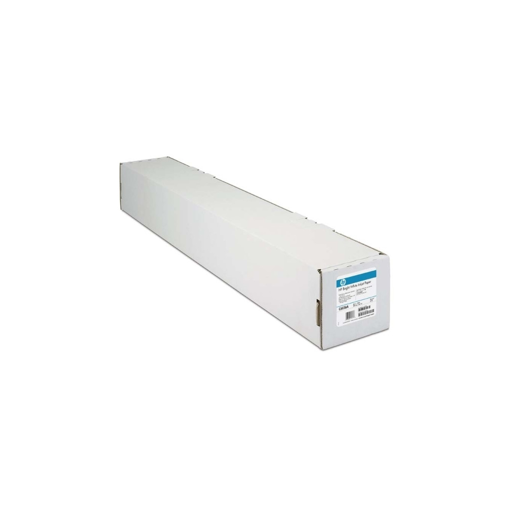 Produktbild för HP Bright White Inkjet Paper - papper - matt - 1 rulle (rullar) - Rulle (91,4 cm x 45,7 m) - 90 g/m²