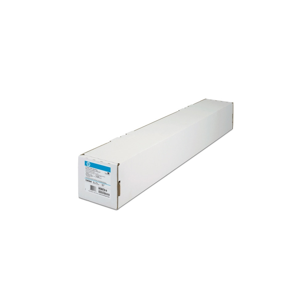 Produktbild för HP Bright White Inkjet Paper - papper - matt - 1 rulle (rullar) - Rulle (91,4 cm x 45,7 m) - 90 g/m²