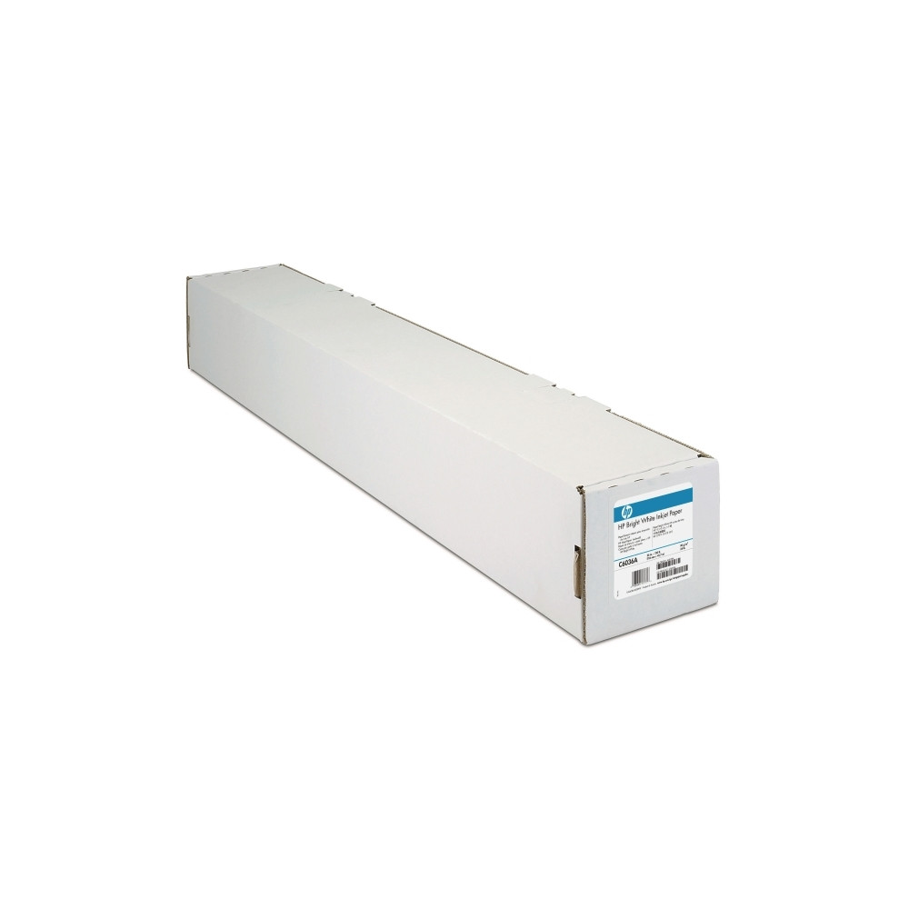 Produktbild för HP Bright White Inkjet Paper - papper - matt - 1 rulle (rullar) - Rulle (91,4 cm x 45,7 m) - 90 g/m²