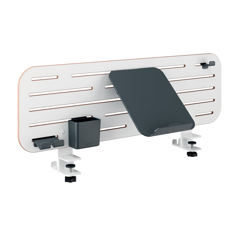 Produktbild för Leitz Ergo - pegboard skrivbord organiserare - 2 krokar - vit